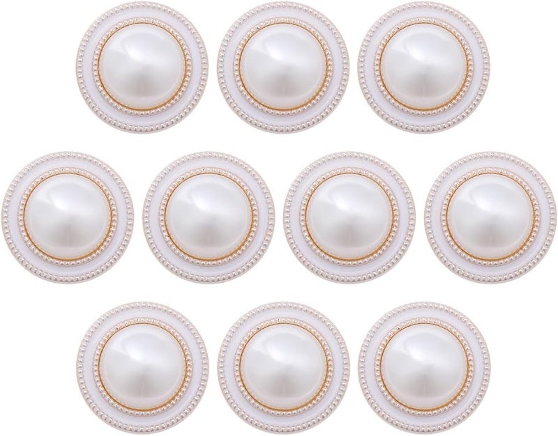 10pcs Pearl Round Shaped Buttons 21mm Removable Coat Buttons DIY Sewing Handcraft Tools for Clothes Decoration - Image 1