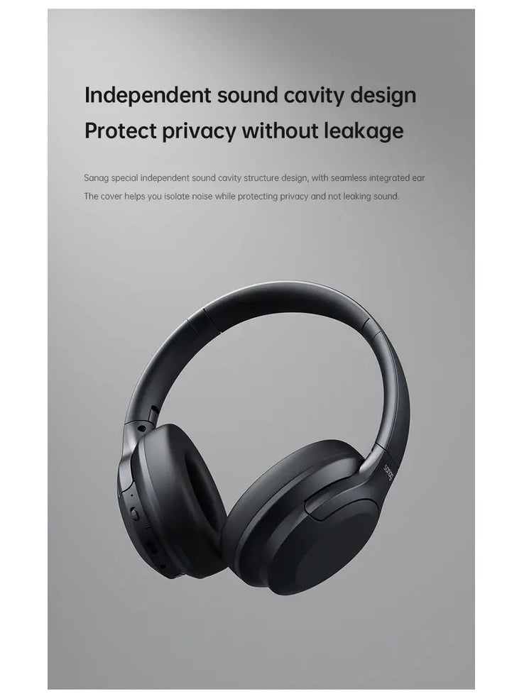 sanag B5S Active Noise Cancelling Wireless Over-Ear Bluetooth Headphones with Hi-Fi Deep Bass  - Image 5