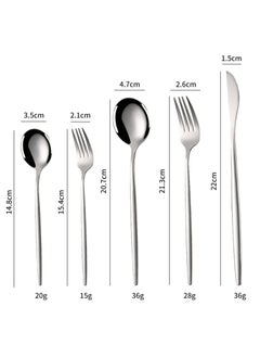 Sunhome SUNHOME 30-Piece Stainless Steel Cutlery Set Silver  - Image 3