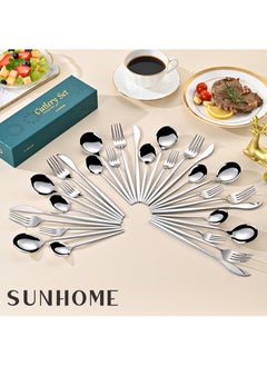 Sunhome SUNHOME 30-Piece Stainless Steel Cutlery Set Silver  - Image 4