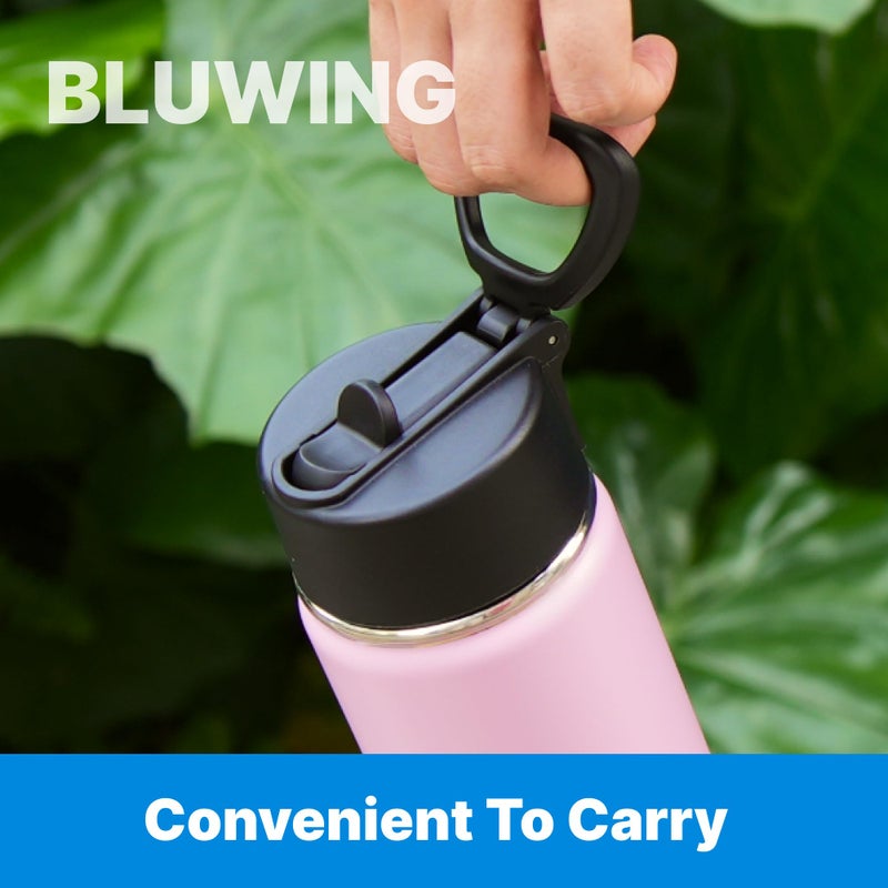 Bluwing Bluwing Straw Lid for Hydro Flask Wide Mouth 12-64oz, Replacement Lid With Straw for Hydroflask, Iron Flask, Thermoflask, koodee Wide Mouth Bottles  - Image 2