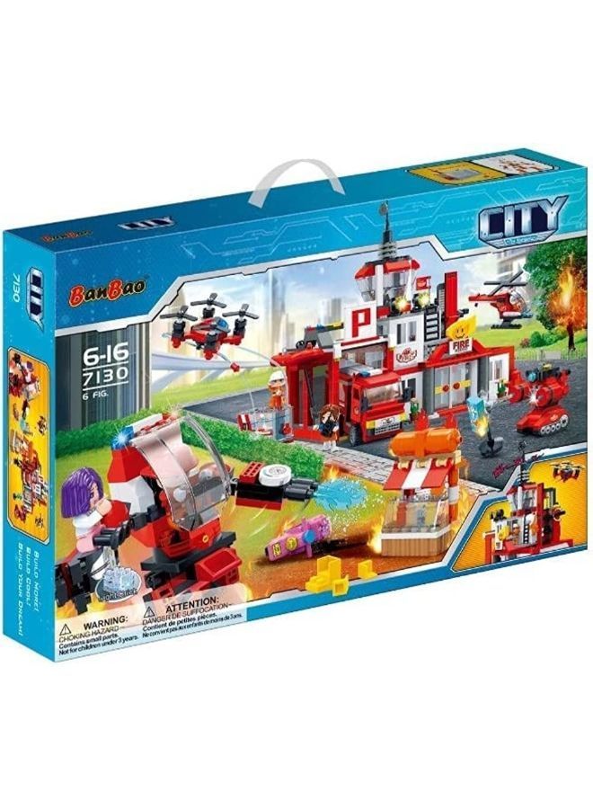 Banbao - City Team of Fire Fighters 1081 Pieces - 7130