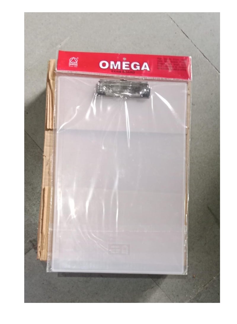 Omega Foolscap Size Transparent Acrylic Clip Board - Image 2