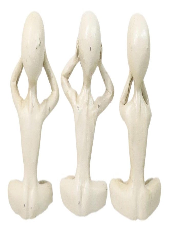 إيبروس جيفت مجموعة تماثيل إيبروس جيفت لمشاهدات الأجسام الطائرة المجهولة، بعنوان "أرى، أسمع، أتكلم، لا أتكلم شرًا"، تضم 3 تماثيل مصغرة لكائنات فضائية غريبة من لعبة غزاة الفضاء. - Image 5