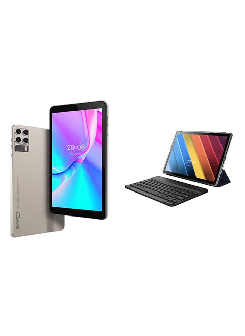 T8 PRO Smart Android Kids Tablet 8-Inch Display Dual SIM 8GB RAM 512GB 5G With Bluetooth Keyboard Gold - International Version