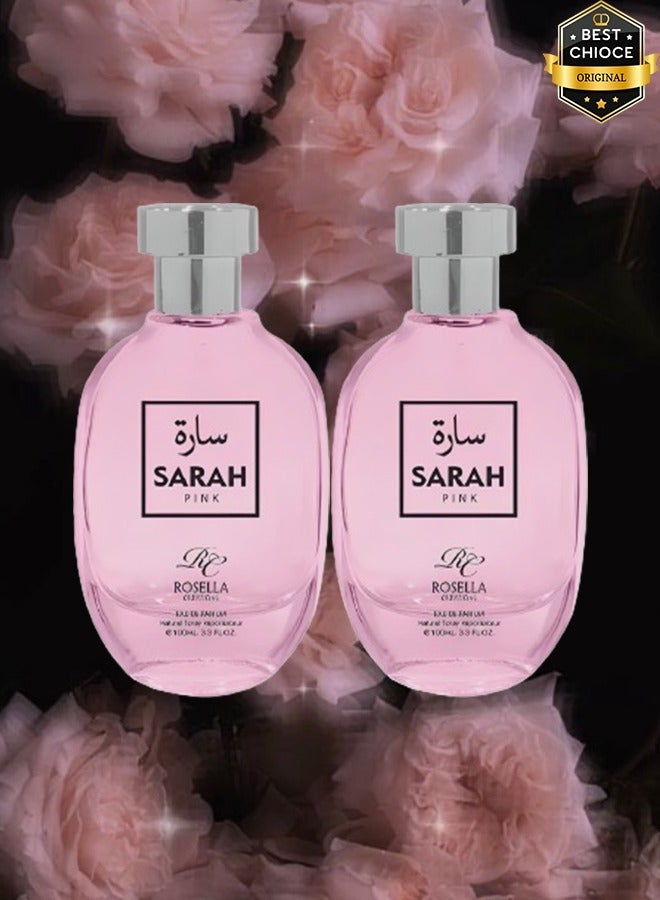 روزيلا 2 قطع عطر سارة بينك للنساء 100 مل - Image 1