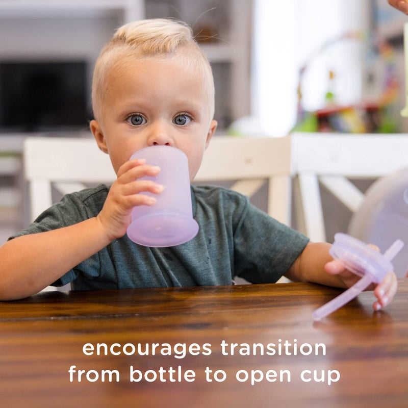Olababy Silicone Training Cup with Straw Lid | Babies Water Drinking Cup | 6+ Mo Infant To 12-18 Months Toddler | Sippy Cup For Kids & Smoothie Cup | Baby Led Weaning (Lemon, 5 oz) - Image 4