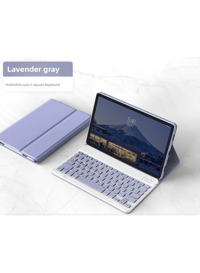 2024 For Huawei Matepad Bluetooth Keyboard Protective Case SE11.5S Glory X8proV9 Magnetic Leather Case-Color:Dark Purple Leather Dark Purple Hat Keyboard-Product Type:For Huawei Matepad 11 2021 Model - Image 1