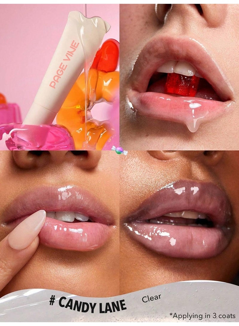 PAGE VINE أحمر شفاه مضيء مرطب مزيل للجلد الميت زيت الشفاه دودي زيت العناية بالشفاه بلسم زبدة الشفاه - Image 5