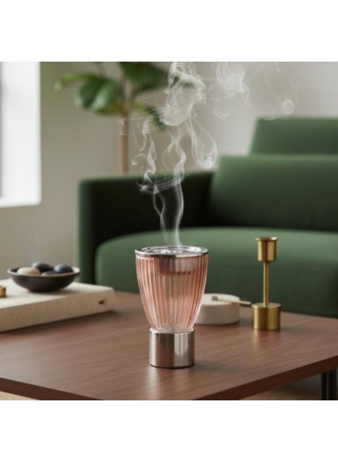 DIVA LADY Luxury Pink Gold Glass Incense Burner by DIVA LADY ✨ - Image 1