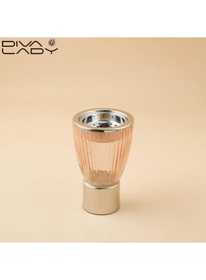 DIVA LADY Luxury Pink Gold Glass Incense Burner by DIVA LADY ✨ - Image 2