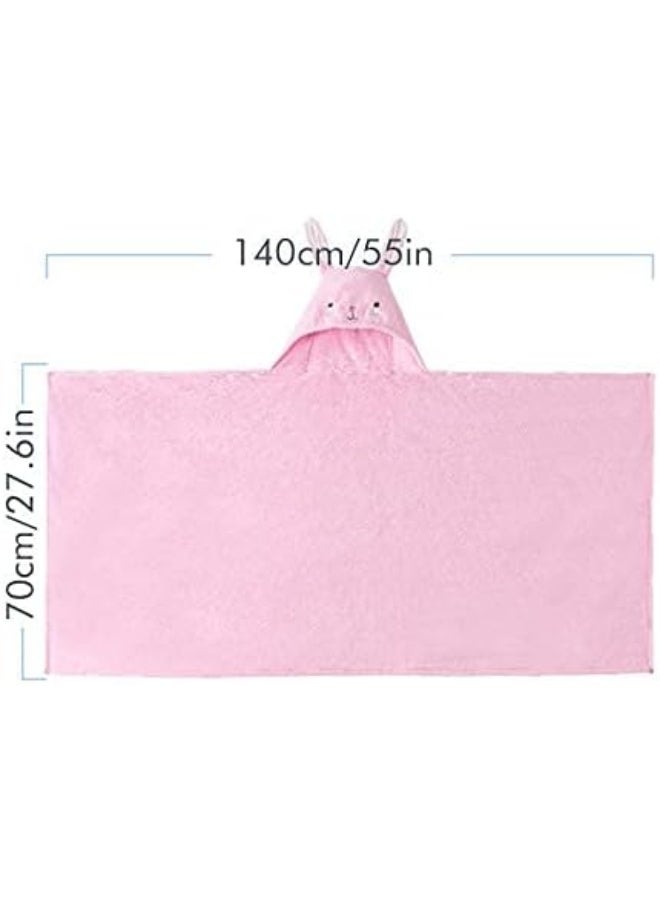 ROMASA Toddler Hooded Bath Towel Ultra Soft Towel Highly Absorbent Bathrobe Blanket for Boys Girls - Image 2
