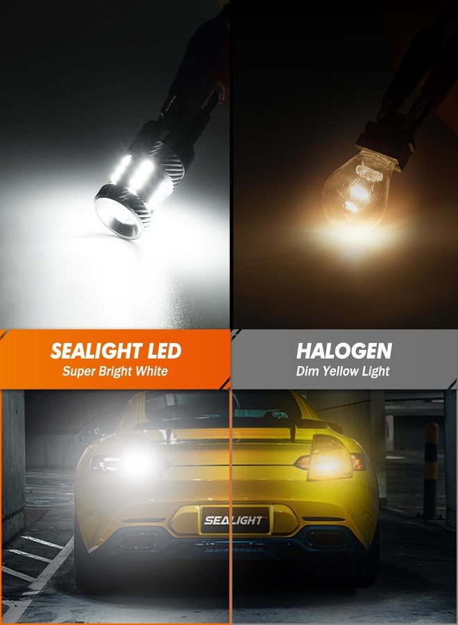 SEALIGHT 3157 LED Bulbs, 3157 LED Reverse Lights, 3157 LED Backup Reverse Lights 6000K 1800Lumens Super Bright, LED Brake Lights Tail Lights, Turn Signal LED - 3056 3156 3057 3157 LED Bulb, Pack of 2 - Image 3
