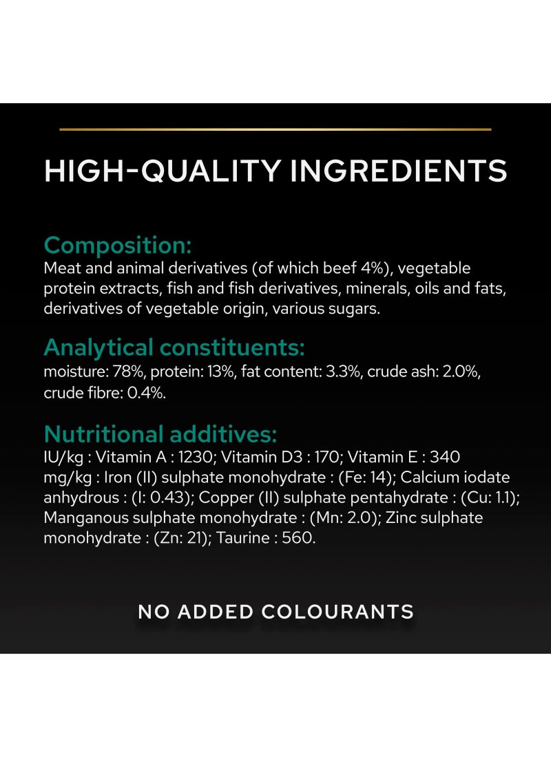 Purina Pro Plan Sterilised Wet Cat Food Beef In Gravy Multipack 10 x 85g - Image 4