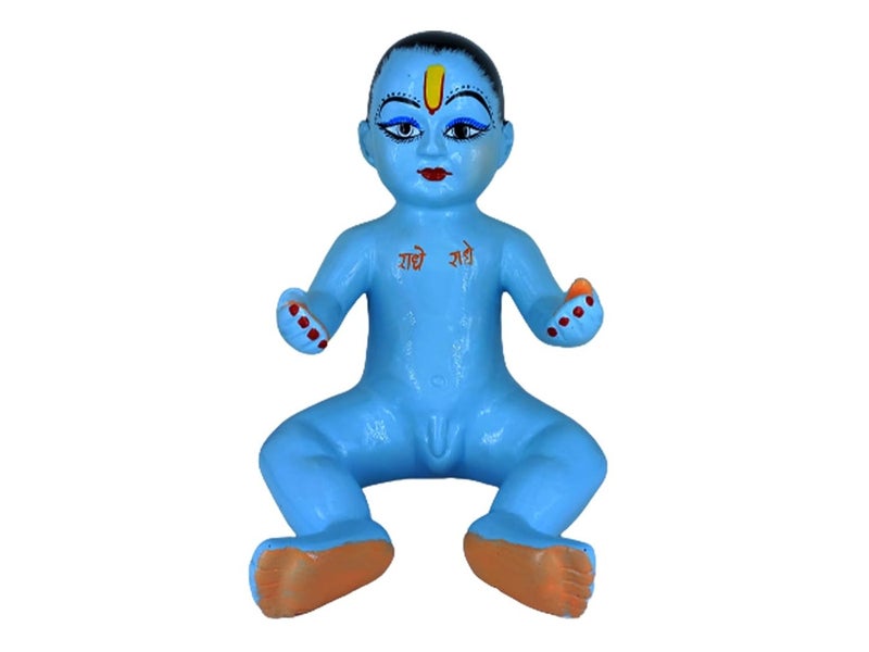 Achleshwar Cultured Marble Hand Crafted Statue of Laddu Gopal kanha ji Statue Murti Bal Gopal Idol Blue for Pooja Gift HomeOffice Decoration Size 11inch Religious