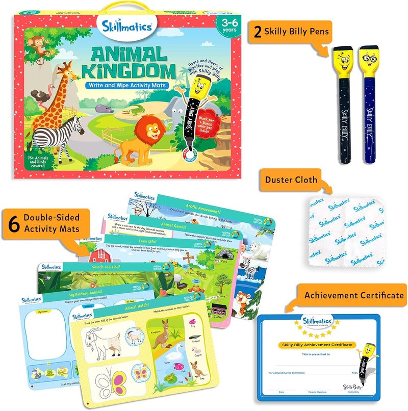 سكيلماتيكس نشاط الكتابة والمسح - مملكة الحيوان، من 3 إلى 6 سنوات - عبوة من قطعة واحدة - Image 2