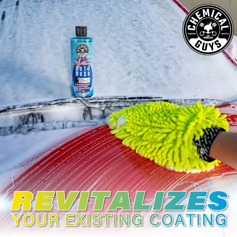 Chemical Guys CWS_133_16 Glossworkz Gloss Booster Car Wash Soap (Works with Foam Cannons, Foam Guns or Bucket Washes) Safe for Cars, Trucks, Motorcycles, RVs & More, 16 fl oz, Watermelon Scent - Image 3