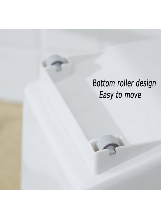YIRAN Grain Rice Storage Bin Food Containers Set Leak Proof Locking Lid, Large Storage Boxes Plastic Cereal Pet Food 15kg(18L), Grey,2packs - Image 5