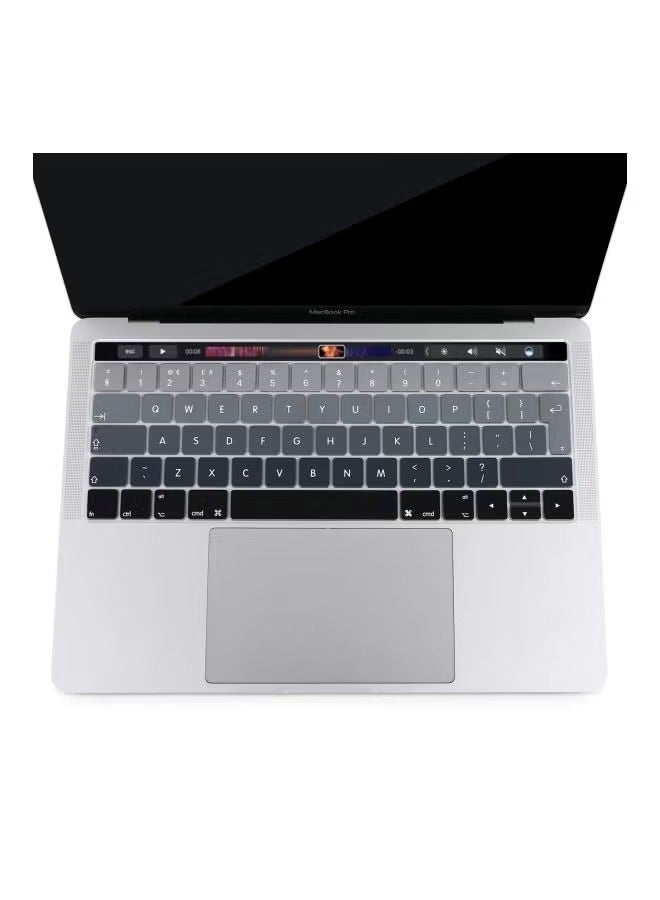 Ozone Keyboard Skin For Apple MacBook Pro A1706/A1707 With Touch Bar Grey/Black 