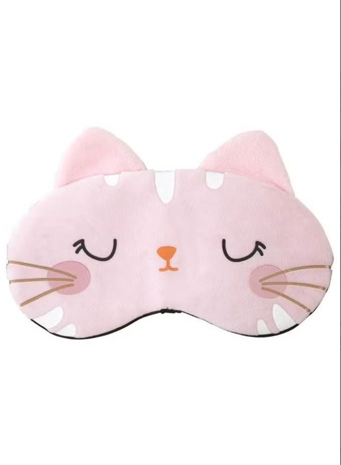 Generic Cute Cartoon Sleep Eye Mask with Adjustable Strap, Soft Lightweight Sleeping Mask, Blocks Light Reduces Puffy Eye-Mask for Kids Girls Men Women Plane Travel Nap Night Sleeping  - Image 1