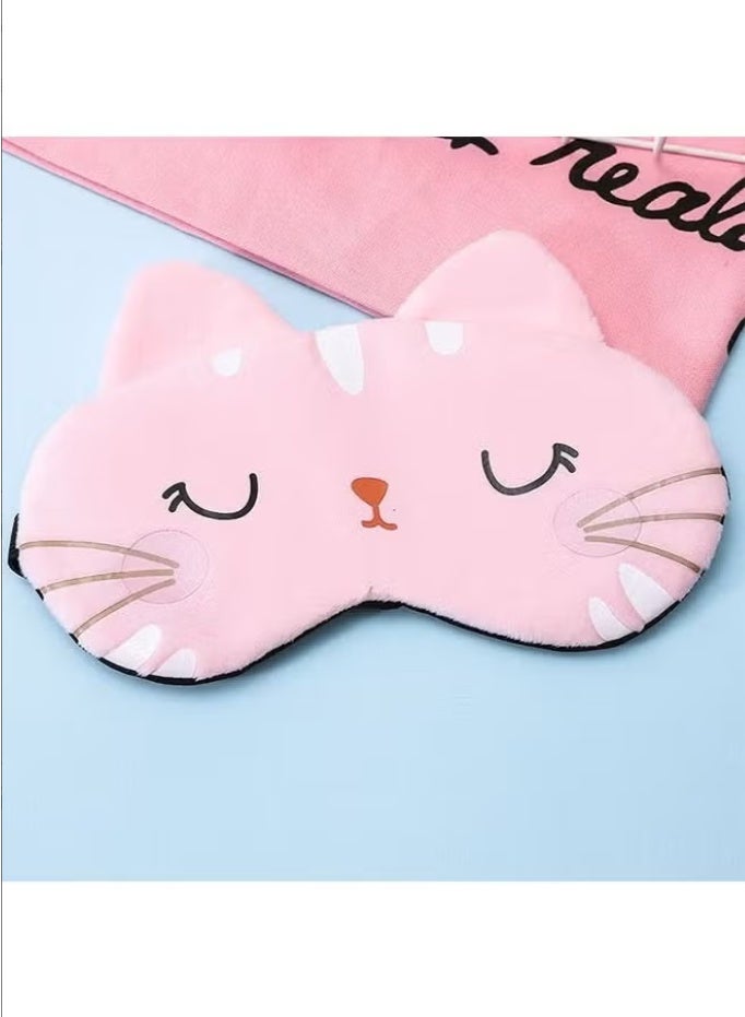 Generic Cute Cartoon Sleep Eye Mask with Adjustable Strap, Soft Lightweight Sleeping Mask, Blocks Light Reduces Puffy Eye-Mask for Kids Girls Men Women Plane Travel Nap Night Sleeping  - Image 3