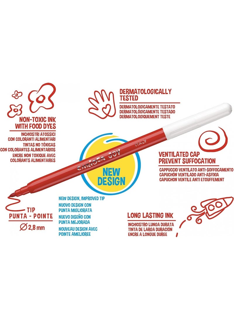 carioca Joy Felt Paint Pen Washable 12 Pack  - Image 3