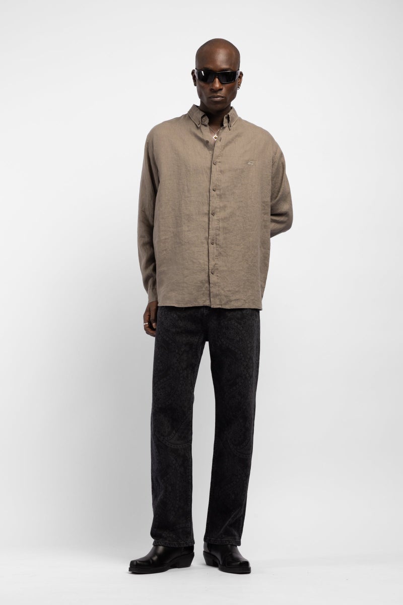 Catch C Detailed Linen Shirt - Image 1