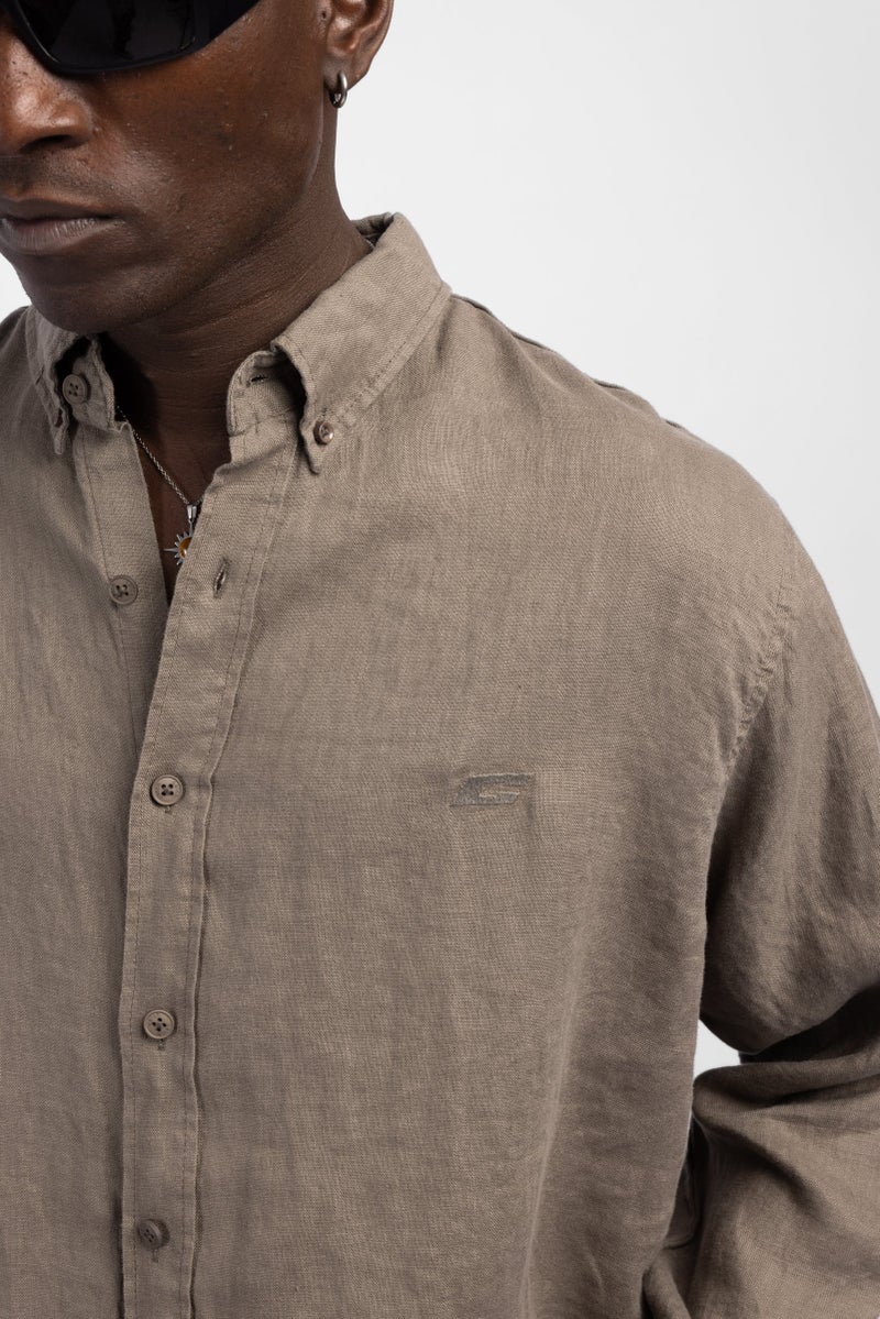 Catch C Detailed Linen Shirt - Image 3