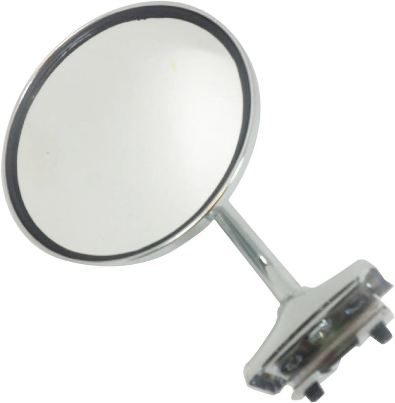Racing Power R6611 Round Side View Mirror - Stainless Steel - Image 1