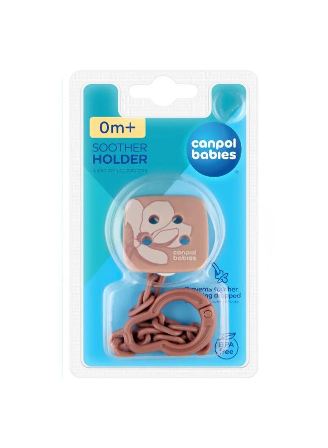 Canpol Babies Soother Holder 0m+ – Dusty Pink - Image 1