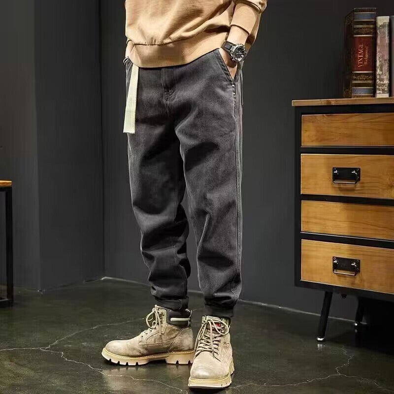 Unisex Classic Denim Jeans Loose Fit Daily Outdoor Wear - Image 1