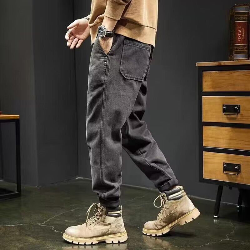Unisex Classic Denim Jeans Loose Fit Daily Outdoor Wear - Image 3