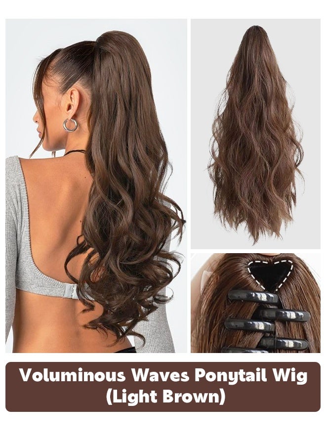 [Be a Goddess in Seconds] Wavy Ponytail Wig That Looks Like Real Hair - Image 1