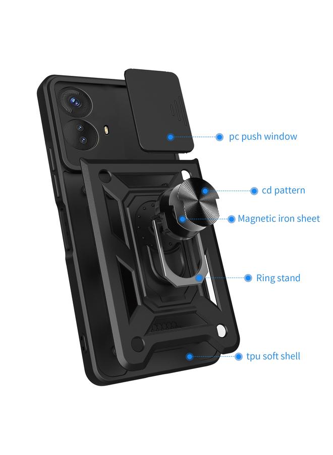 اس-توب جراب لهاتف Motorola Moto G53 5G بتصميم غطاء كاميرا منزلق مصنوع من مادة TPU+PC - Image 3