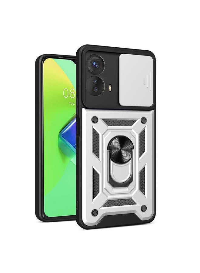اس-توب جراب لهاتف Motorola Moto G53 5G بتصميم غطاء كاميرا منزلق مصنوع من مادة TPU+PC - Image 1