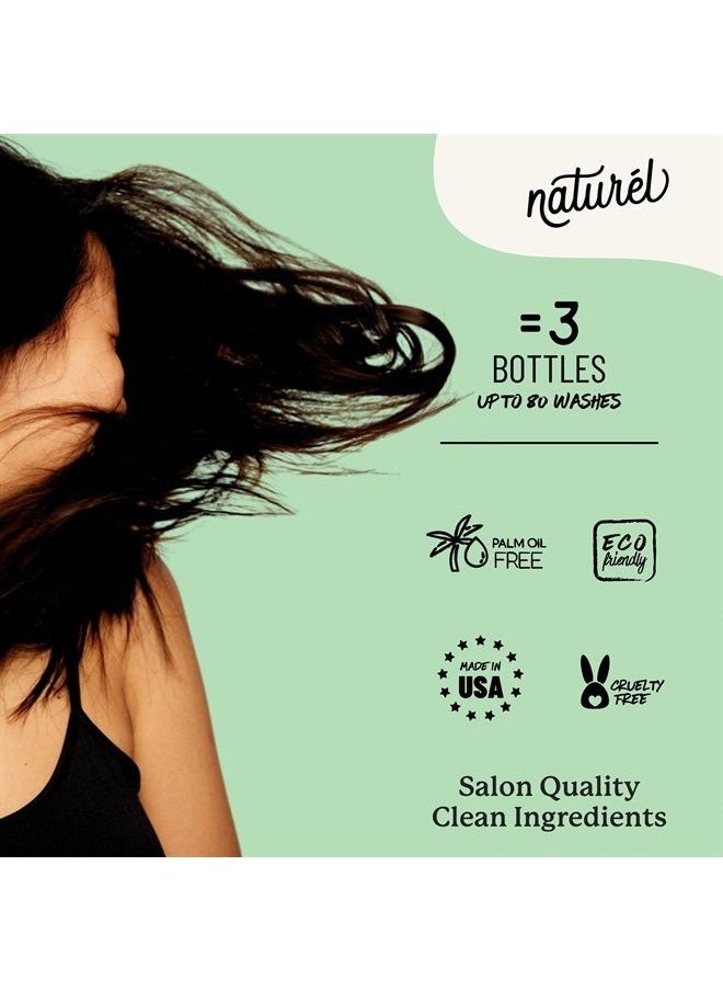 Naturel Boost Volumizing Shampoo and Conditioner Bar Set, for Fine or Oily Hair, Vegan & Cruelty Free, Zero Waste, Made in USA
