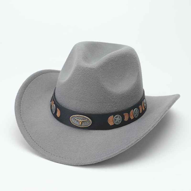 Fedora Hat Unisex Leather Belt Outdoor Knight   Hat - Image 4
