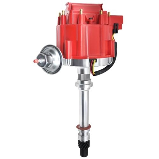 MAS Ignition Distributor w/Cap & Rotor GM08 Compatible with Chevy GM SBC 262 267 305 307 327 350 400 small blocks 402 454 big blocks BBC V8 65k Coil HEI DD-SBC-HEI-V8 850001R 7500RPM - Image 1