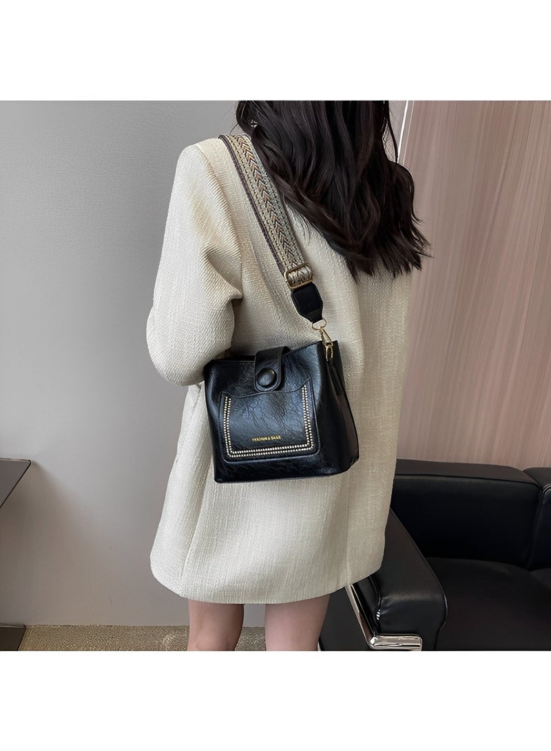 REOCLE Women's Crossbody Bag Soft Washed Leather Multi Pocket Shoulder Bag Cross Body Purses Multi-use Bag with Wide Shoulder Belt - Image 4