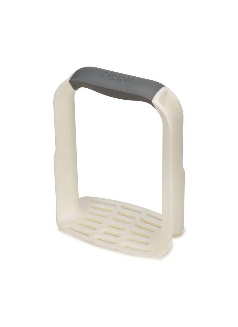 Joseph Joseph Joseph Joseph 20140 EasyMash Plastic Potato Masher Ergonomic with NonSlip Grip and PanScraping Edges Dishwasher Safe OneSize White  - Image 1