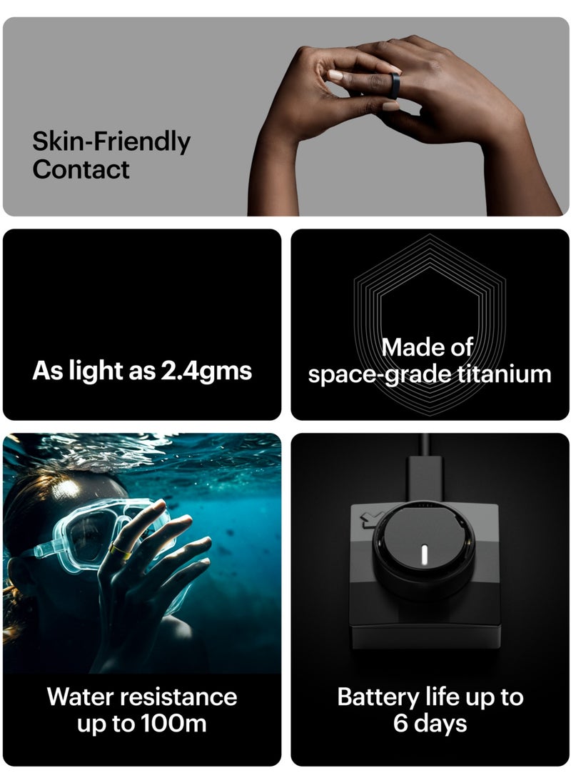 ULTRAHUMAN - Ultrahuman Ring AIR - Advanced sleep-tracking wearable, HRV & Temperature Monitoring,Track workout, movement & recovery, Water resistant, 6 Days Battery Life(Size 7) - Image 1