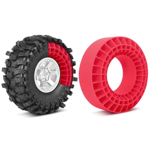 OGUNKE OGRC Silicone Rubber Tire Inserts Foam Fit 1.9 Wheel Tires 1/10 Crawler Accessories (Red) - Image 2