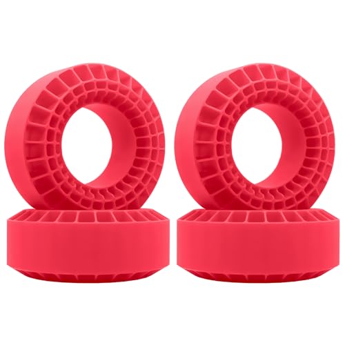 OGUNKE OGRC Silicone Rubber Tire Inserts Foam Fit 1.9 Wheel Tires 1/10 Crawler Accessories (Red) - Image 1
