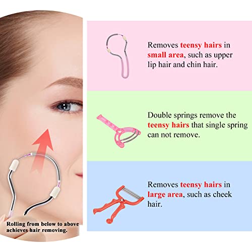 Ideal Swan Spring Hair Remover - 4 Pack Stainless Steel Spring Epilator - Facial Hair Remover for Women Face, Chin Hair, Upper Lip Hair, Spring Facial Hair Remover for Women Mustache - Image 2