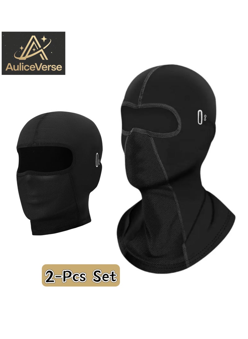 AuliceVerse 2 Piece Summer Cycling Headgear Set Men Women Cooling UV Protective Motorcycle Face Cover Neck Gaiter Short Long Styles  - Image 1