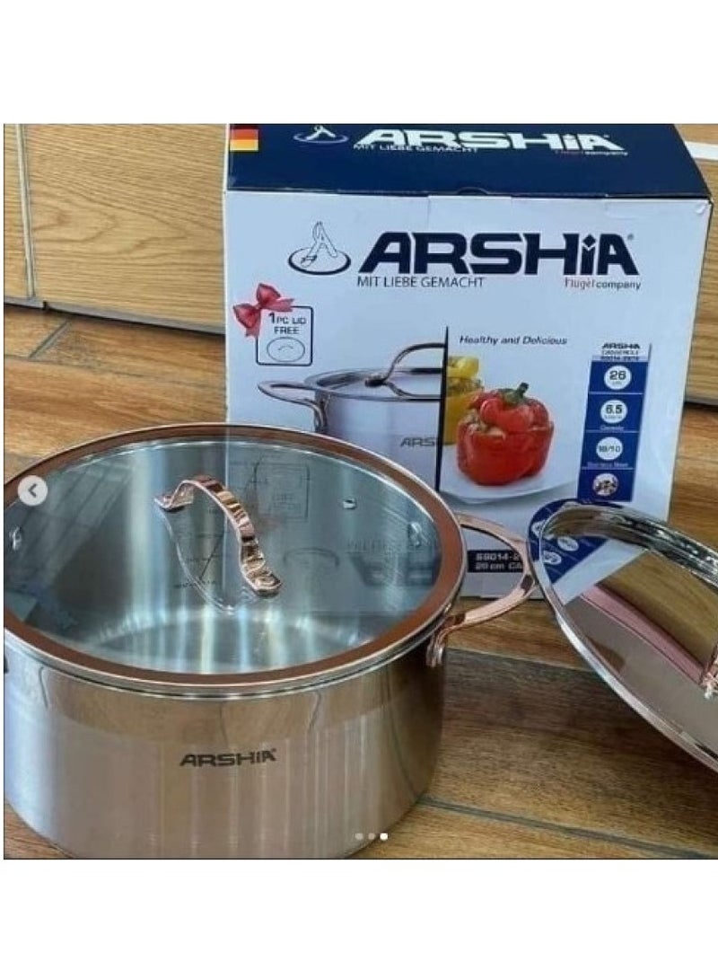 Arshia 8pcs Stainless Steel Cookware Set - Image 2