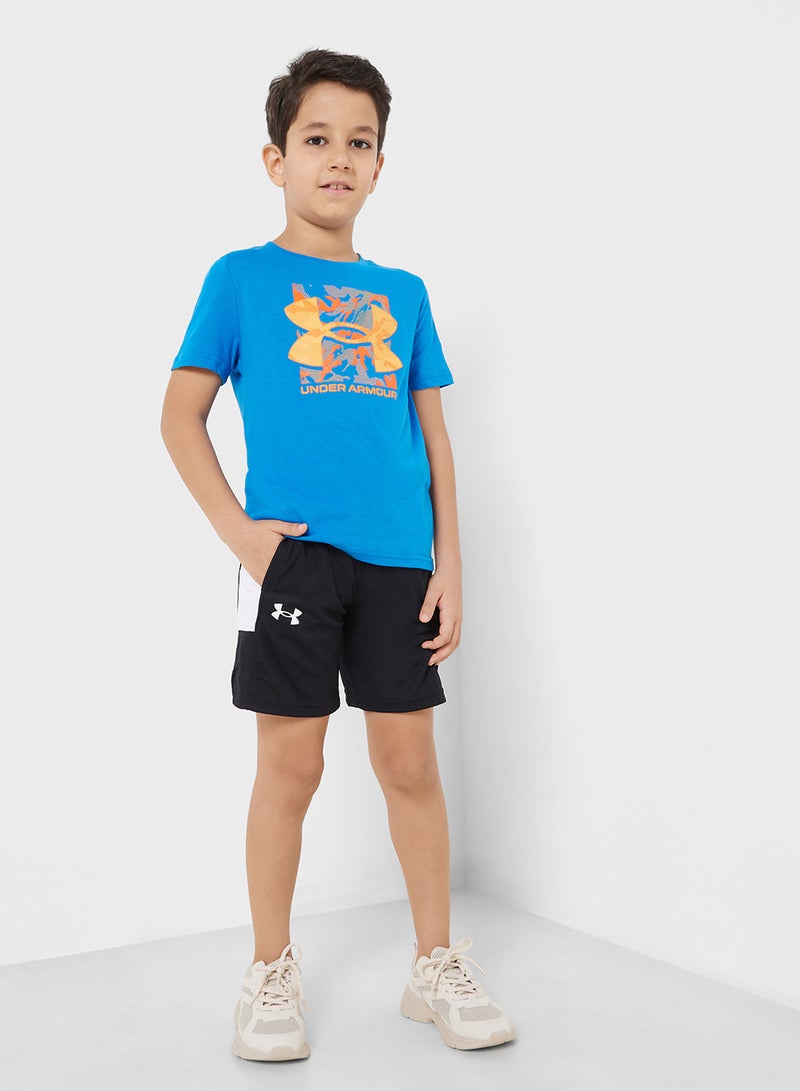 UNDER ARMOUR Boys' Box Logo Camo Short Sleeve T-Shirt - Image 4