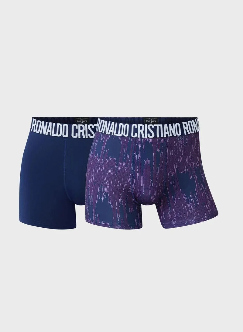 CR7 CR7 Fashion Men’s Trunks – 2-Pack Microfiber Underwear | Lightweight, Breathable & Stretch Comfort