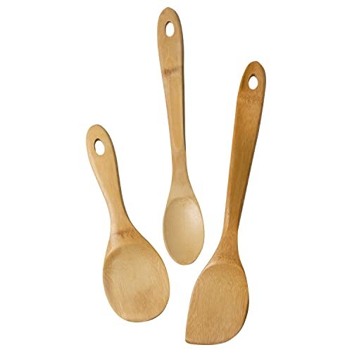 Joyce Chen Burnished Bamboo Wok Utensils 3Piece Stir Fry Set