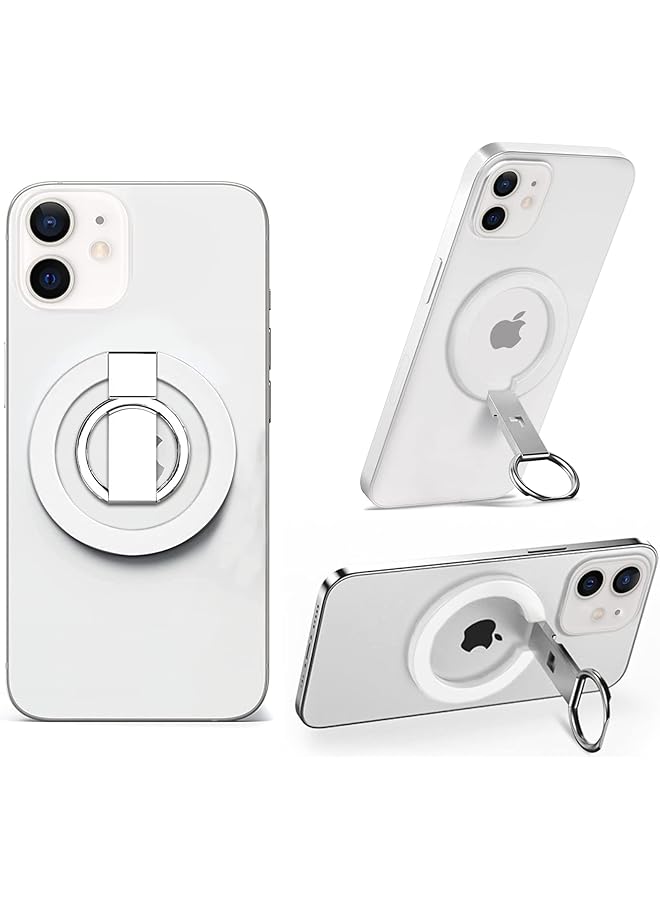 Green Tiger Magnetic Phone Ring Holder, Compatible for Magnetic Phone Ring Stand, Phone Grip Compatible for iPhone 14/13/12 Pro Max/Pro/Plus/Mini, Adjustable Kickstand - (White, Pattern 1) - Image 1